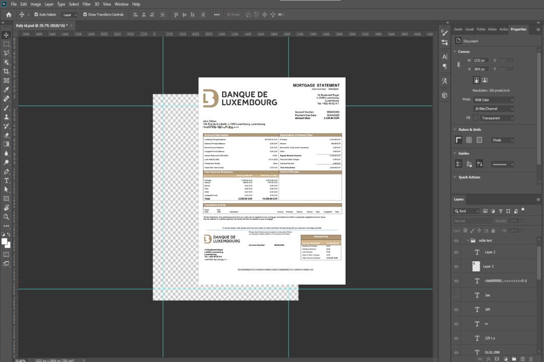 Luxembourg Relevé hypothécaire de la Banque de Luxembourg Modèle Word et PDF template Luxembourg Relevé hypothécaire de la Banque de Luxembourg Modèle Word et PDF template